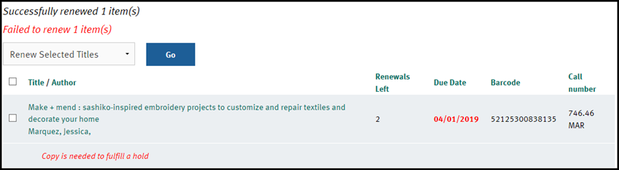 OpacMyaccount ItemsCheckedOut Renew FailureHold.png