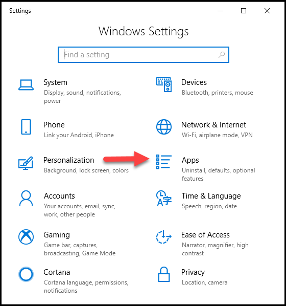 EvergreenTroubleshooting WindowsSettings Apps.png EvergreenTroubleshooting WindowsSettings.png