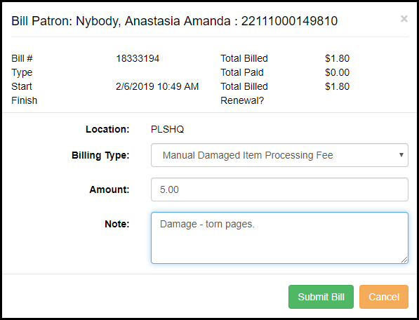 WebClient PatronBills AddBilling Popup.png WebClient PatronBills AddBilling Popup.png
